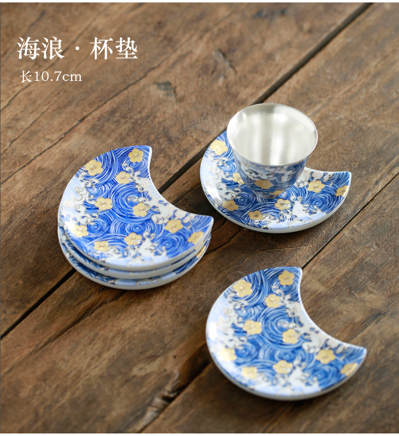 Really sheng household modern blue and white porcelain tea set suits for Chinese jingdezhen ceramics coppering. As silver teapot teacup gifts gift