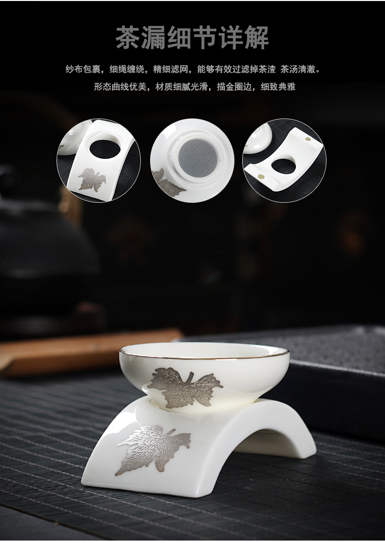 Really served pervious to light white porcelain tureen tea set a complete set of tea cups ceramic tea set kunfu tea gifts