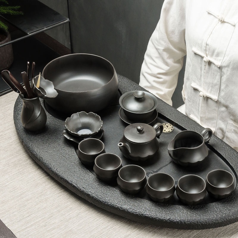 True sheng purple sand tea set gift tea sets boxed set household kung fu tea set to restore ancient ways of high - grade tea