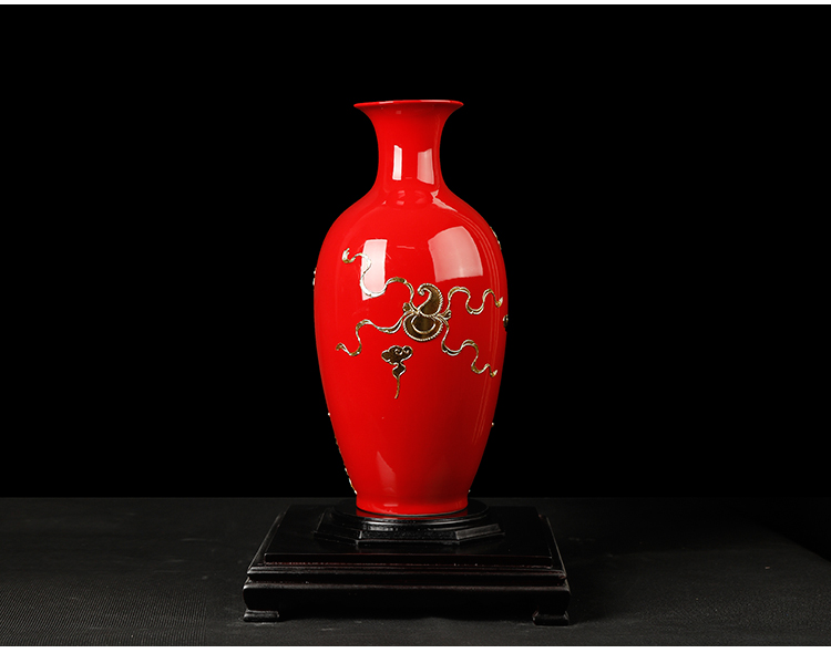 Really sheng paint line carve ceramic arts and crafts of Chinese vase furnishing articles with gold foil classical Chinese style household rich ancient frame, Joe