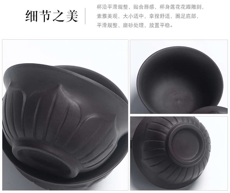 Really sheng originality of a complete set of violet arenaceous kung fu tea set automatically suit household contracted dry tea set tea cup teapot