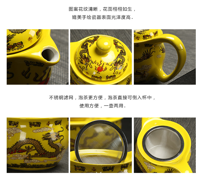 Really hold large heat insulation prevent hot double teapot teacup ceramic tea set a complete set of kung fu tea tray