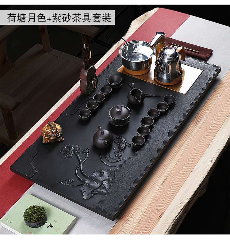 True sheng sharply stone tea tray was kung fu tea set automatic water tea kettle body home tea sea