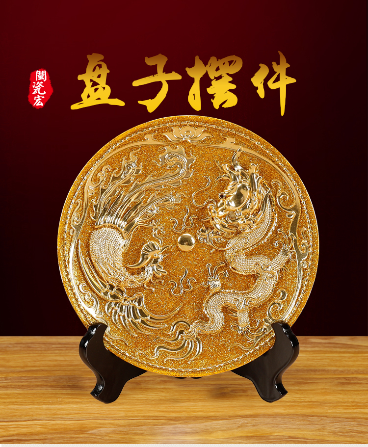 True sheng longfeng gold plate wedding gift to send friends girlfriends wedding gift xiamen paint line carve ceramic home furnishing articles