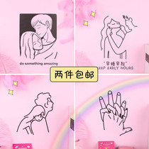Wall stickers Self-adhesive Dormitory Renovation Ins room Teenage Sleeping Room Small Fairy decorations Desktop Waterproof Wall Sticker