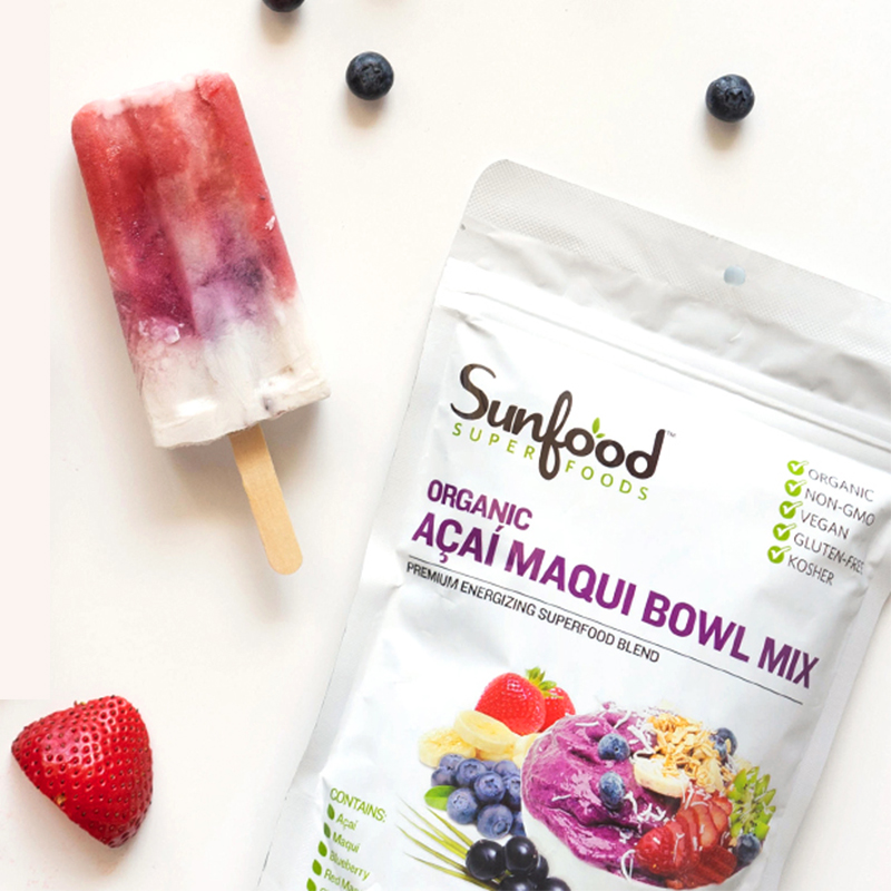 American Sunfood Maqui Organic Acai Berry Maqui Berry Powder Assorted Fruit Mix Powder Antioxidant Gluten Free