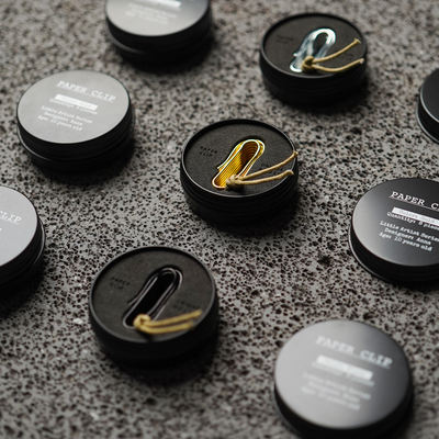 UH original large, simple paperclip, trendy brand, retro pin, book clip, gold and black bookmark, bag hanging accessory