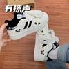 Zhao Lusi's Same Style Thick-Soled Popular White Sneakers 2025 Autumn and Winter New Chic Niche Versatile Student Non-Slip Shoes
