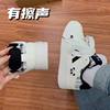 Zhao Lusi's Same Style Thick-Soled Popular White Sneakers 2025 Autumn and Winter New Chic Niche Versatile Student Non-Slip Shoes