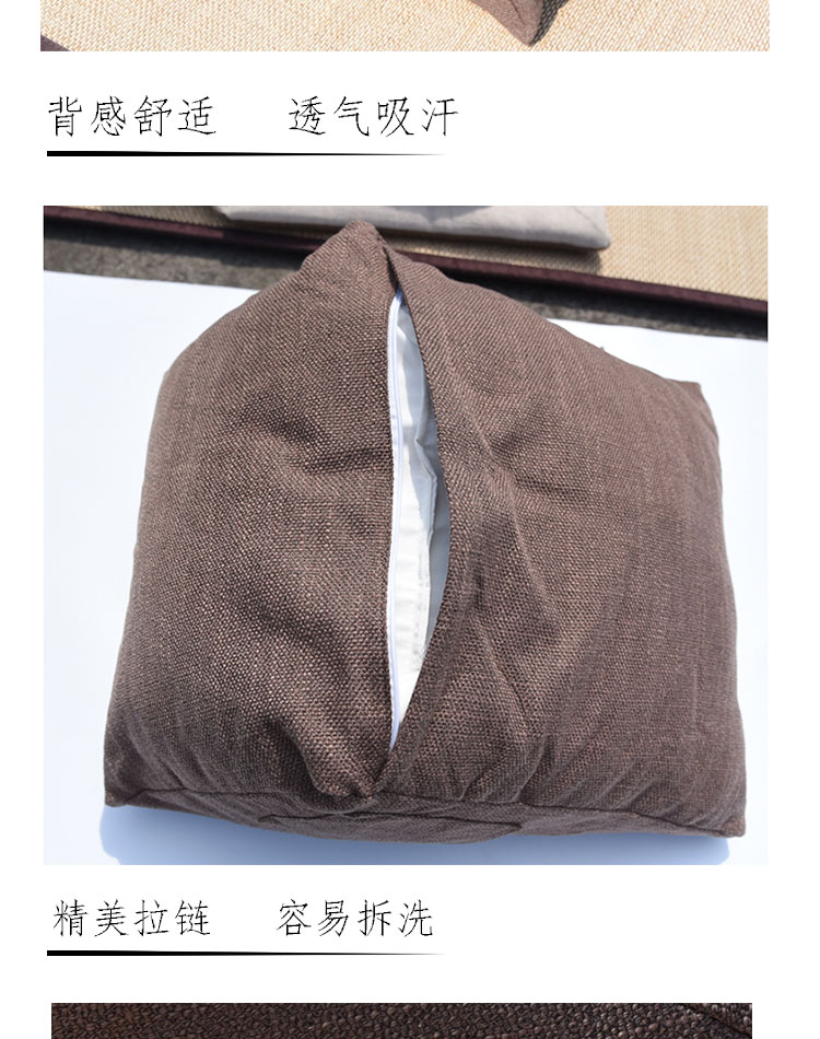 Gối tam giác bằng vải cotton và vải lanh có thể được nhét vào điện thoại di động gối tựa lưng gối sofa đệm eo màu rắn Bay đệm gối cửa sổ - Trở lại đệm / Bolsters bộ chăn gối văn phòng