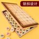 Chinese Chess with Board, Large Portable Folding Solid Wood Rubber Chess, Magnetic Chess, Student Toy