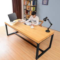 Industrial Wind Desk Solid Wood Desktop Computer Desk Brief Modern Students Learn Writing Desk Sub Small Family Type Desk