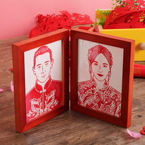  Newlywed gifts high-end wedding homemade customized birthday gifts female creative gifts for girlfriends and friends portrait paper-cut gifts