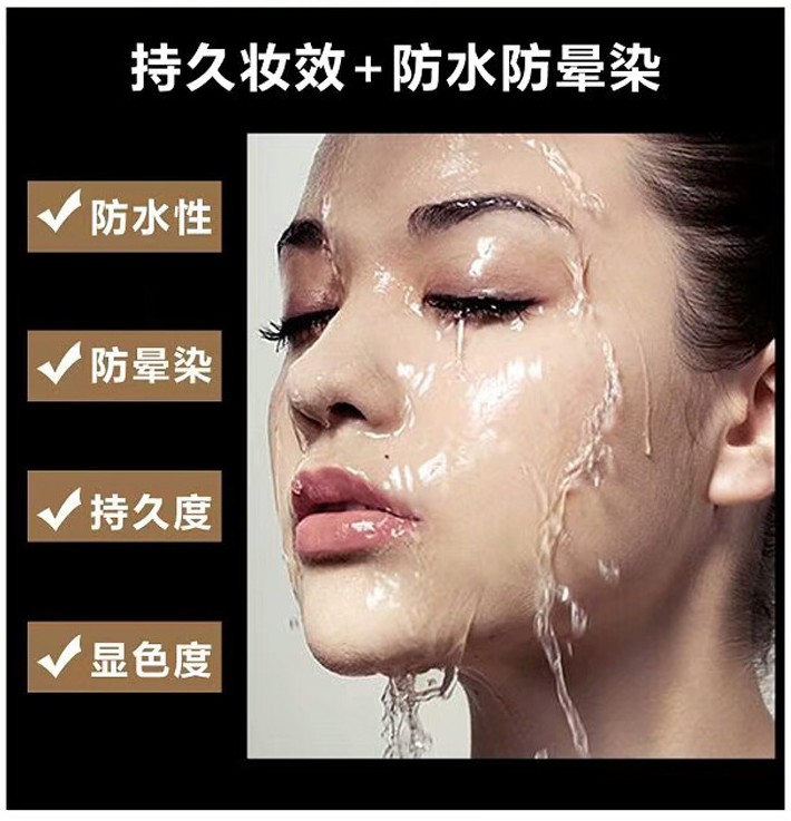 Novo tự động xoay bút chì lông mày. Cung cấp thẻ lông mày + ba lần nạp thay thế. Không thấm nước không nở. Đầu đôi với bàn chải - Bút chì lông mày / Bột / Stick bút vẽ chân mày