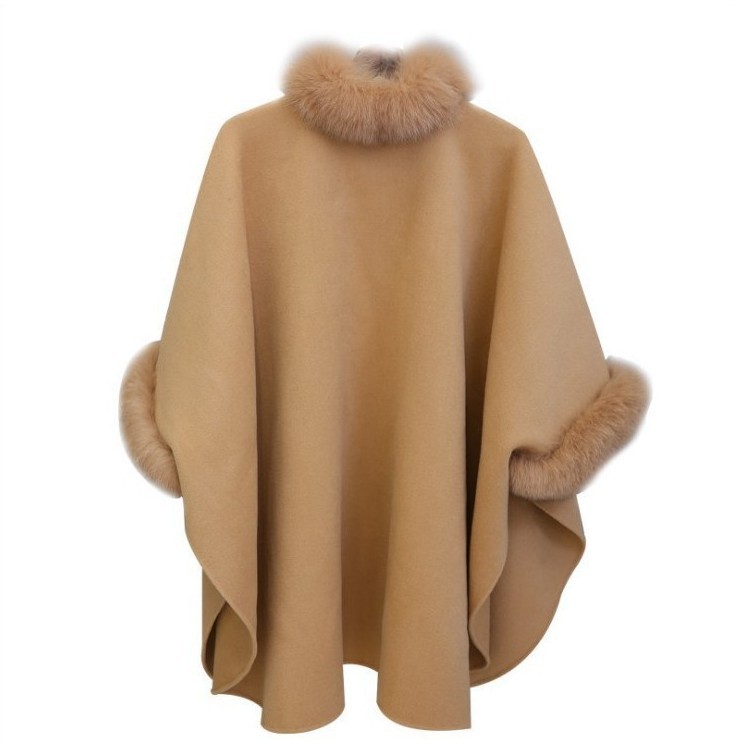 Elegant Winter phụ nữ Capes Faux Fur khăn lông cổ áo