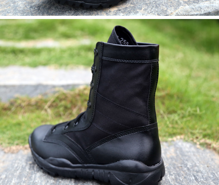 Boots militaires en cuir - Ref 1397129 Image 11