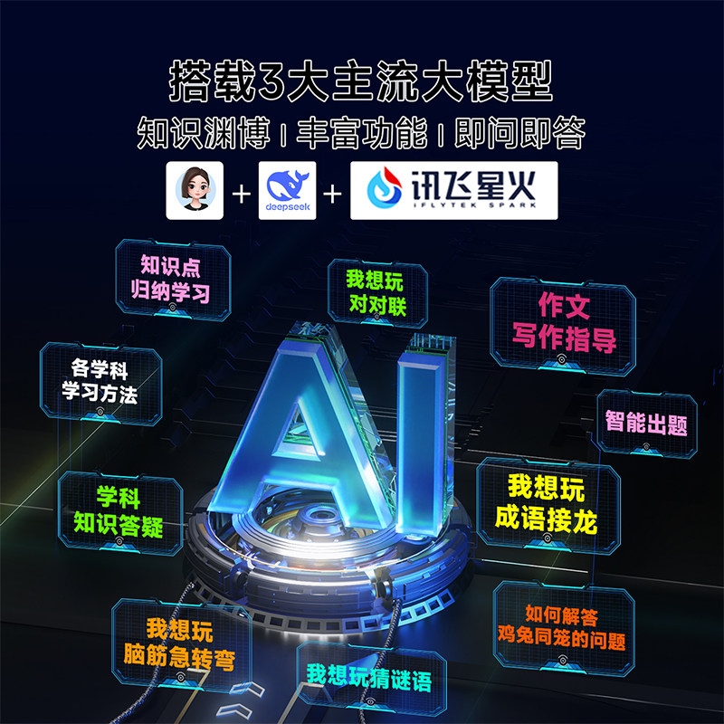 Ruizu H09 Voice Intelligent Ai Alarm Clock, 2025 New Model, Practical Learning Tool for Elementary and Middle School Students