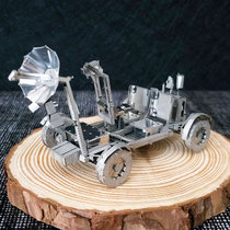 All-metal stainless steel DIY assembled model 3D three-dimensional glue-free nano puzzle Apollo Lunar Rover crown