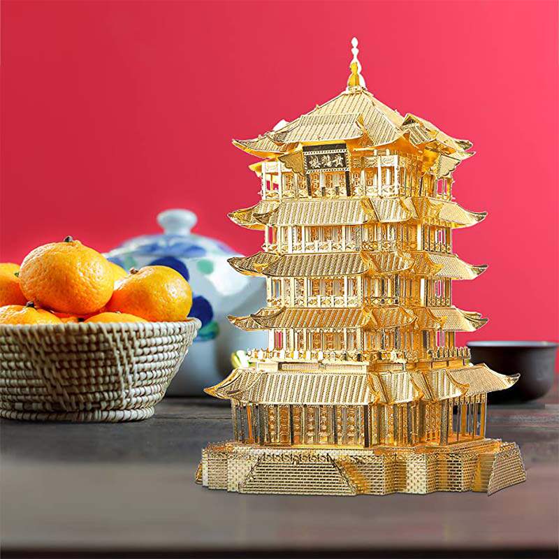 Puzzle cool metal DIY Chinese style assembly model 3D three-dimensional puzzle World famous building Yellow Crane Tower