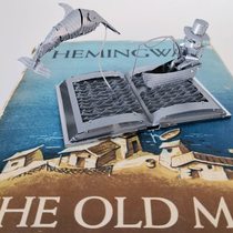 Free trial love DIY assembly model 3D nano three-dimensional metal puzzle Old Man and Sea book model
