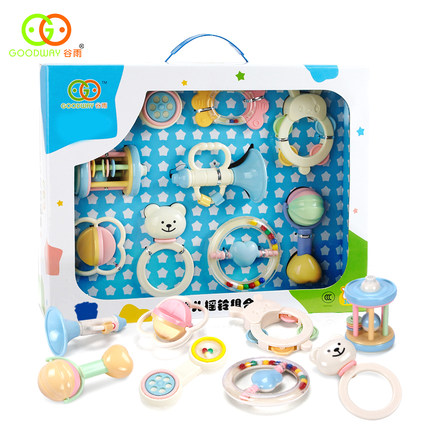 谷雨婴儿玩具摇铃新生儿0-3个月1岁宝宝益智6