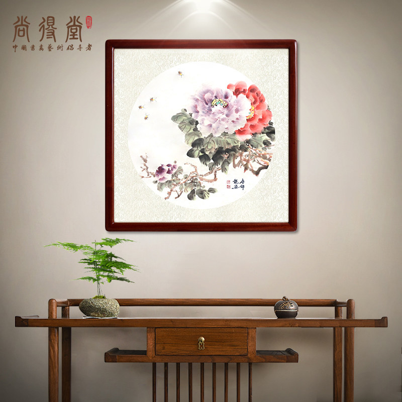Shangtory Hall Pure Hand Painted Country Painting Landscape Painting Living Room Decoration Painting Fresco Hanging Painting Calligraphy And Painting Calligraphy And Painting Peony Flowers Open Rich And Expensive