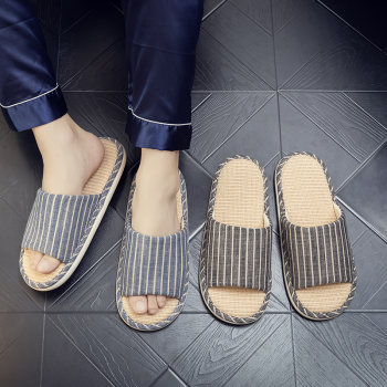 Linen soft-soled japanese silent floor sandals for summer Linen soft-soled japanese silent floor sandals for summer