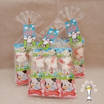 Japan imported Naniwa fruit milk strawberry flavor creative lollipop cow shape wedding candy childrens gift