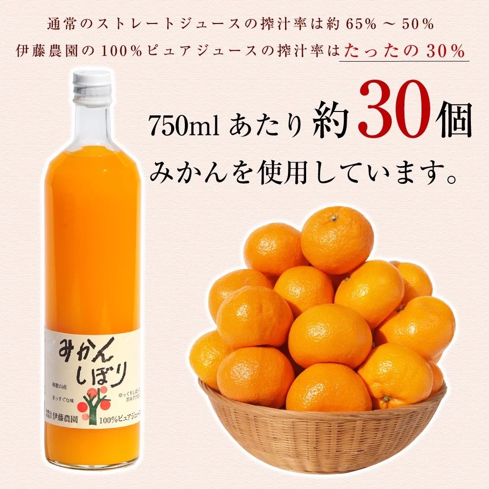 1 bottle of about 30 oranges Japanese Wakayama Ito Farm 100% pure natural orange juice 750ml