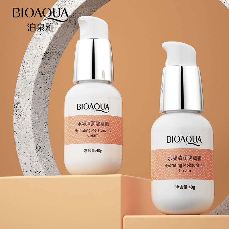 Poequanya Small Milk Bottle Isolation Cream Moisturizing Control Oil BB Cream Breathable flawless pink holes Not Sulk Makeup Front Milk