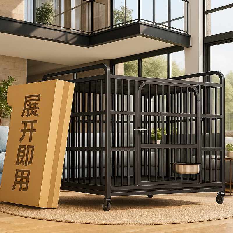 Dog Cage for Large Dogs, Medium-Sized Dogs, Indoor Use, Specially Designed for Border Collies, Extra Thick and Large, New Foldable Pet Cage, Dog House Dog Cage for Large Dogs, Medium-Sized Dogs, Indoor Use, Specially Designed for Border Collies, Extra Thick and Large, New Foldable Pet Cage, Dog House