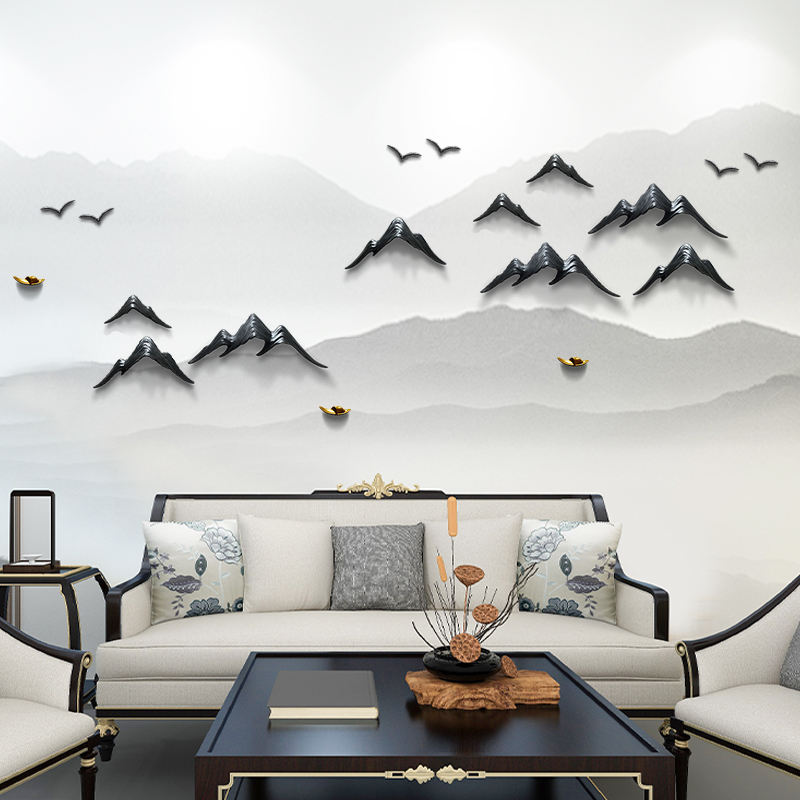 Landscape New Chinese living room TV sofa Background wall Decorative Wall Creative Pendant in Meningguan Hanging Wall-hanging