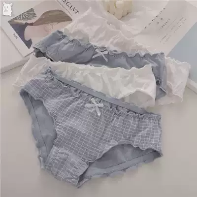 Cotton underwear female high school low waist summer thin wooden ear Japanese Junior High School lady sexual flirting breathable triangle
