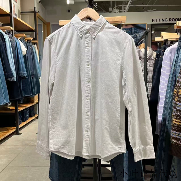 Levis Men's 2026 Spring Fashion Versatile Pure White Casual Shirt A7210-0000 Levis Men's 2026 Spring Fashion Versatile Pure White Casual Shirt A7210-0000