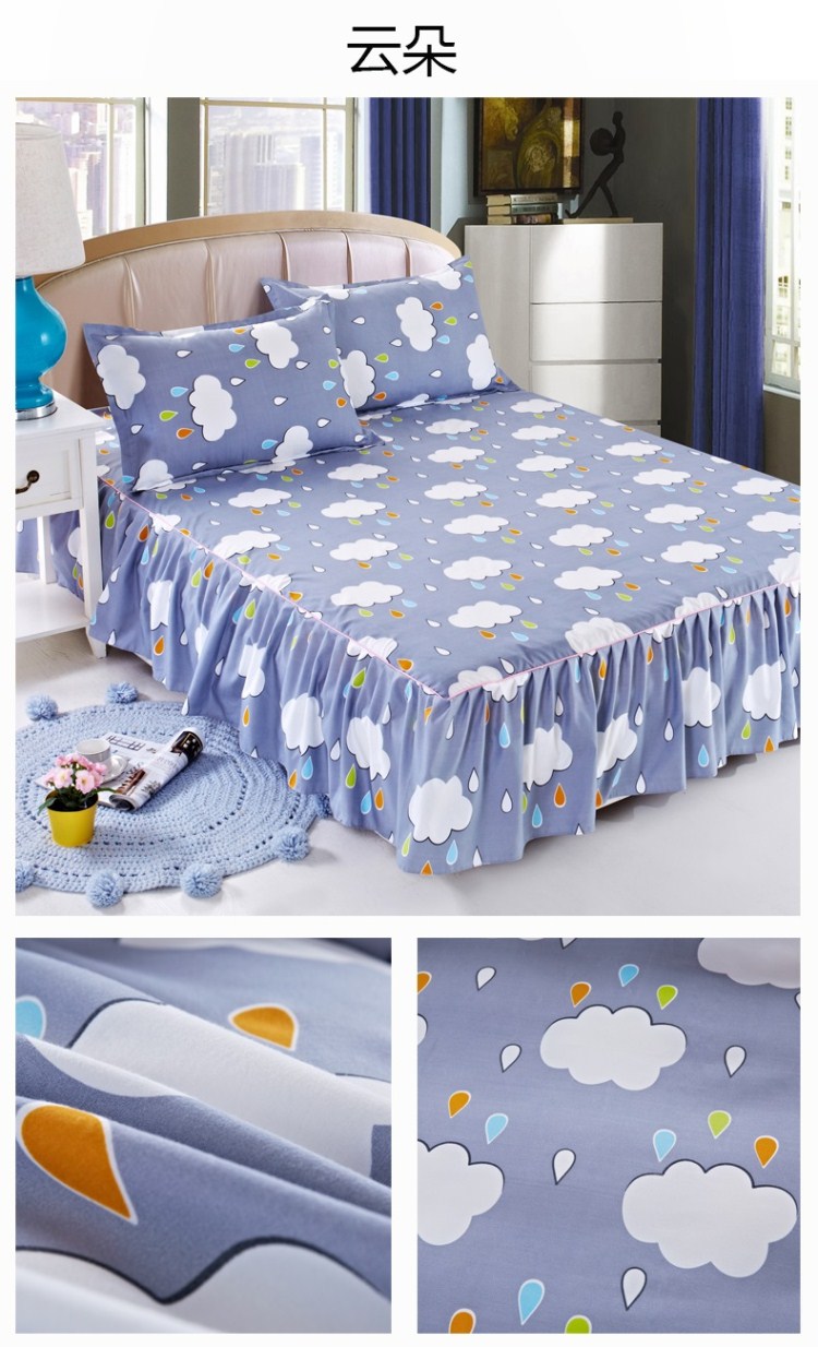 Bedspread giường váy giường bìa một mảnh bìa nệm lò xo bụi bảo vệ khỏi bị trượt nơi 1.5m1.8 mét cho một giường Li - Váy Petti váy giường khách sạn