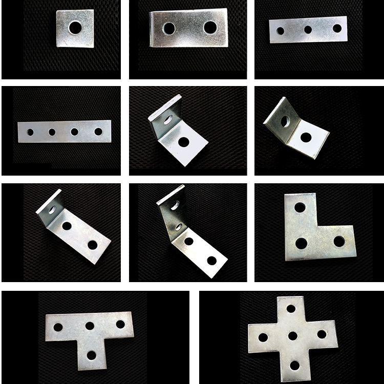 C Steel Connector Photovoltaic Bracket Accessories Complete cross T-shaped triangular two-hole three-eye four-hole plane L type