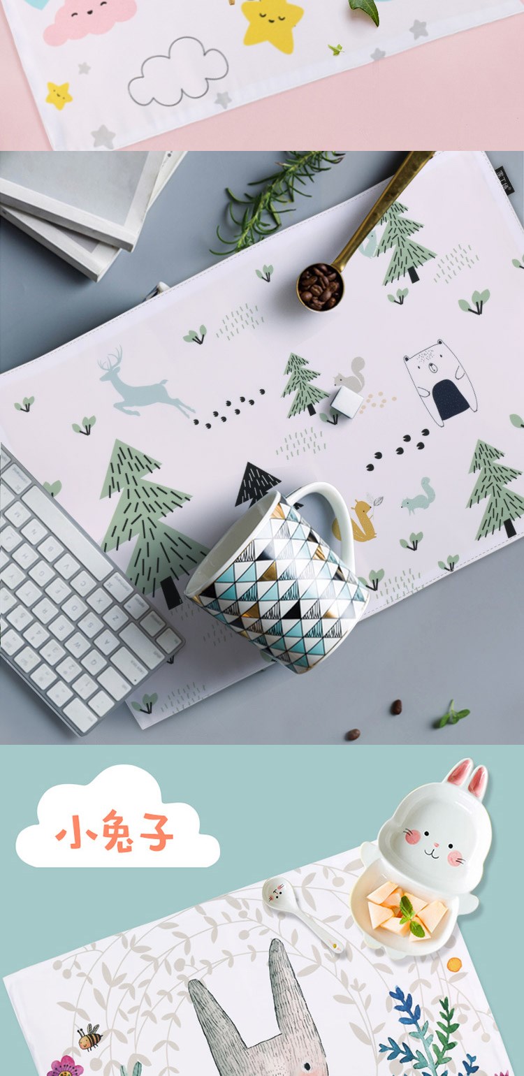 Bảng Mats Placemats lớp đầu tiên trẻ em dễ thương phim hoạt hình ăn trưa có thể được rửa sạch với học sinh lanh nước và nhiệt dầu bảng vật liệu cách nhiệt - Khăn trải bàn các mẫu móc khăn trải bàn đẹp