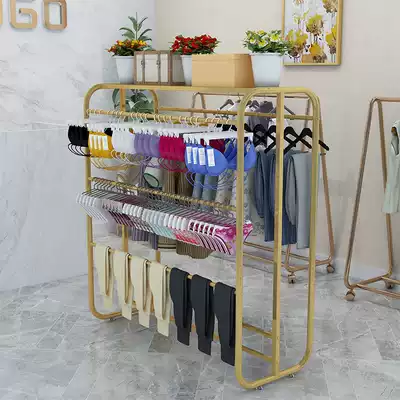 Underwear side hanger Store Nakajima rack Underwear display rack Pajamas home clothes hanger Silk scarf scarf wrought iron rack