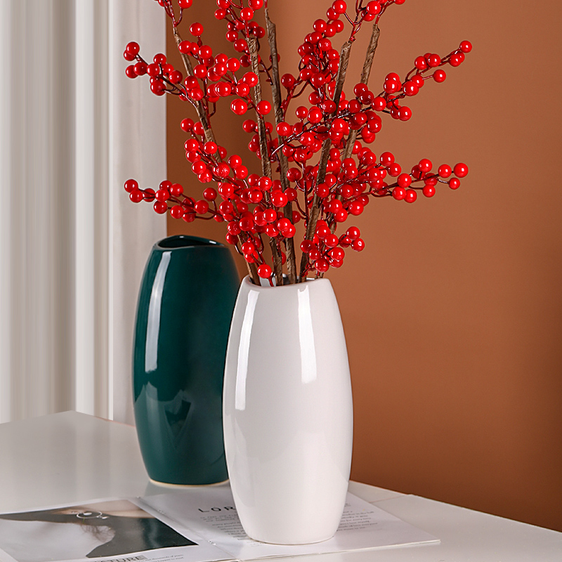 Nordic style light luxury vase decoration living room flower arrangement decoration modern minimalist home high-end ceramic drying flower ins
