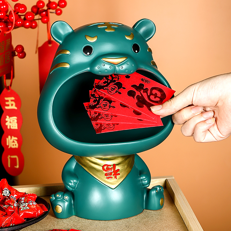 Creative Tiger Paparazzi Into The Home Key Containing the Xuan Guan Living Room Candy Placed tray Light Extravagant Home Tissue Box