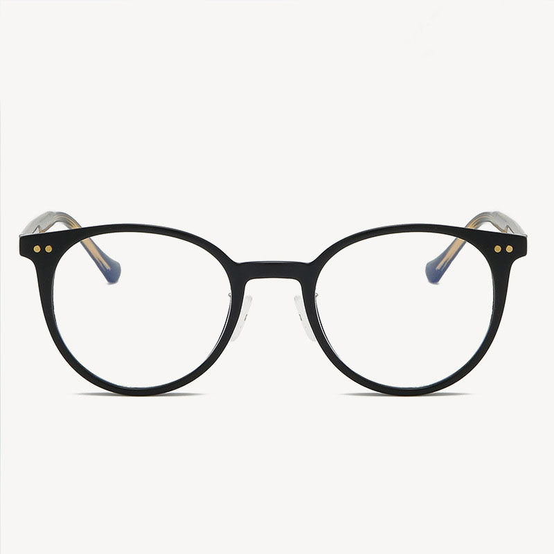 Black frame glasses women's big frame face small plain face anti-radiation anti-blue light eye protection net red high myopia glasses Korean version