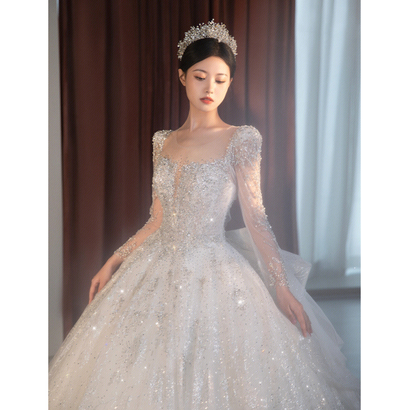  L+White wedding dress  