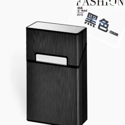 Мужской ультратонкий портативный портсигар, металлический защитный чехол, делается под заказ, простой и элегантный дизайн