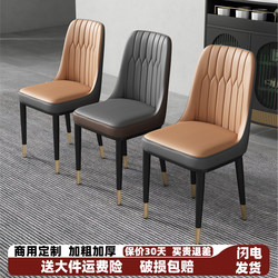 Scandinavian Dining Chair For Home Accessible Luxury Dining Table Chair Hotel Special Restaurant Iron Stool Sedentary Backrest Mahjong Chair