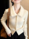 Korean-Style High-End Knitted Cardigan with Fur Collar for Women, Perfect for Autumn and Winter, a Very Stylish Thickened Sweater