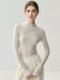 Half-Turtleneck Seamless Fitted Knit Sweater, Thin Knit Base Layer for Women, Autumn and Winter High-End Wool Inner Top