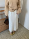 Korean Retro Lace Knitted Skirt for Women in Autumn and Winter, Petite High-Waisted Hip-Hugging Straight Long Skirt