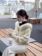 Fufu Sweater with Fur Collar and Hood for Women, Very Stylish for Autumn and Winter, Lazy and High-End Knit Top for Outerwear