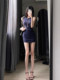 Hot Girl Petite Waist-Slimming Knit Dress Women's Summer High-End Sleeveless Tank Dress Bodycon Short Skirt