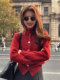 Korean-Style New Year Red Half-High Collar Knitted Cardigan for Women, Autumn and Winter, Stunningly Designed Sweater, Looks Great When Worn Underneath